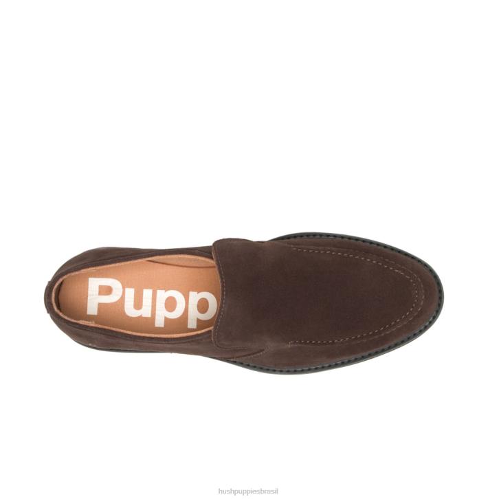 camurça marrom escuro conde vadio homens Hush Puppies mocassim ZZ6R307