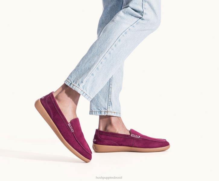 camurça vinho mocassim finley homens Hush Puppies mocassim ZZ6R311