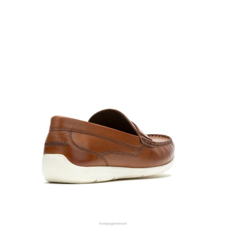 couro conhaque mocassim juliano homens Hush Puppies mocassim ZZ6R305