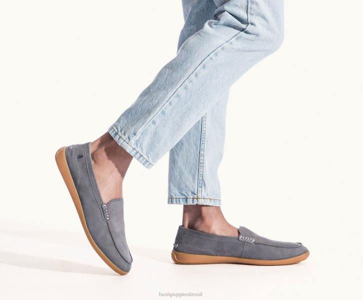 nubuck marrom escuro mocassim finley homens Hush Puppies mocassim ZZ6R310