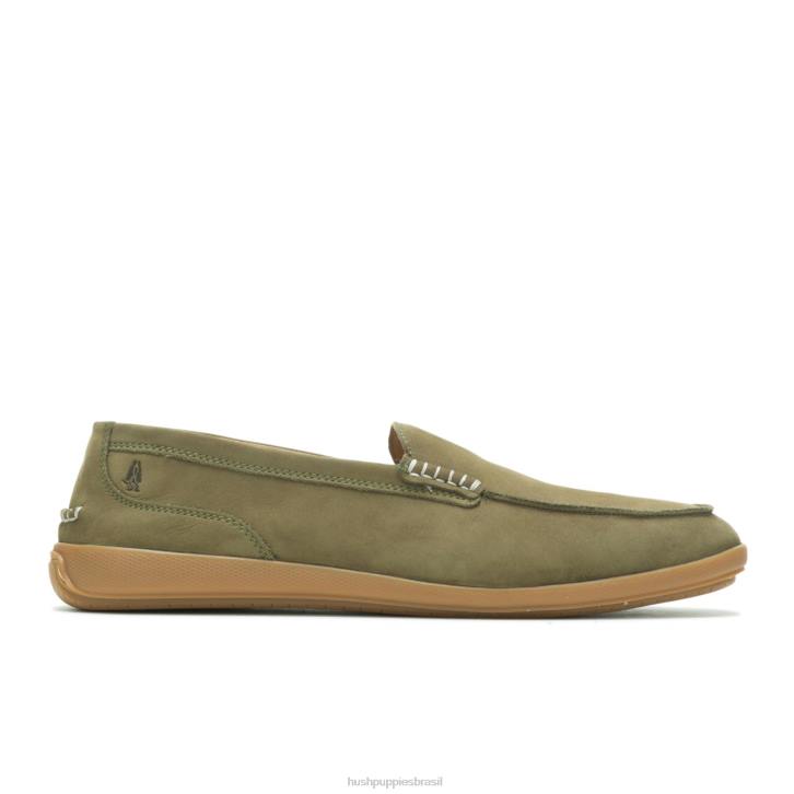 nubuck verde-oliva mocassim finley homens Hush Puppies mocassim ZZ6R314