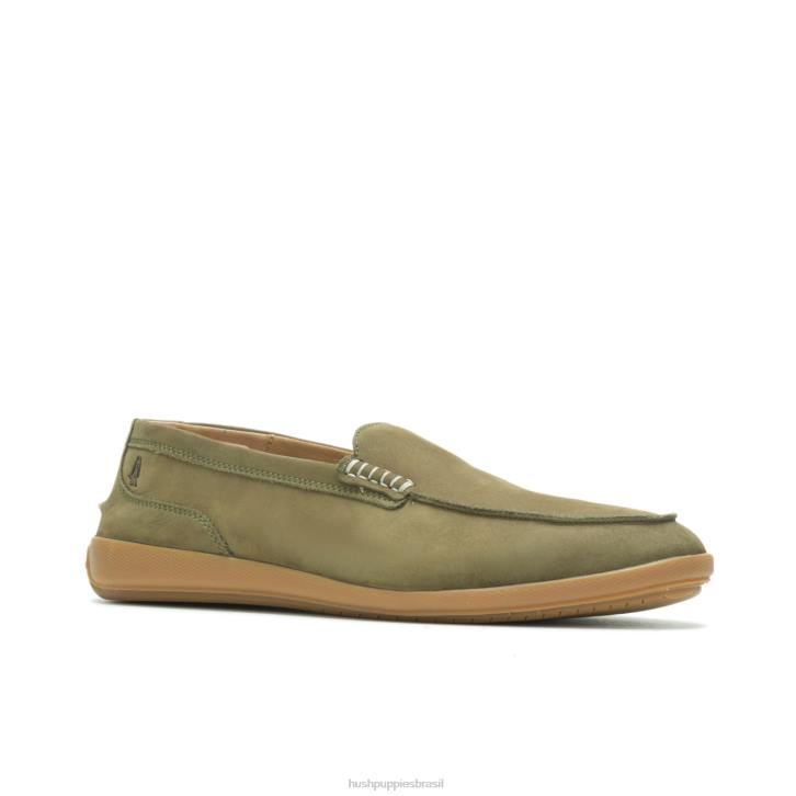 nubuck verde-oliva mocassim finley homens Hush Puppies mocassim ZZ6R314