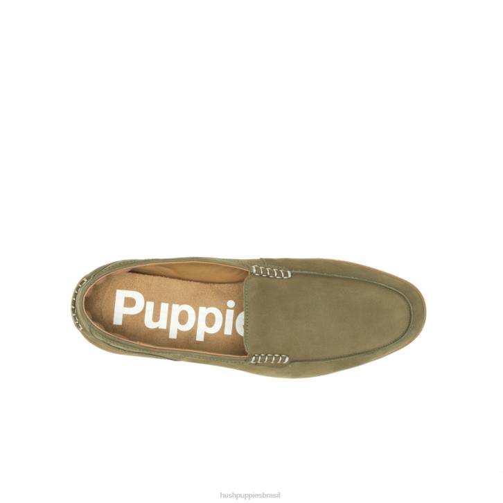 nubuck verde-oliva mocassim finley homens Hush Puppies mocassim ZZ6R314
