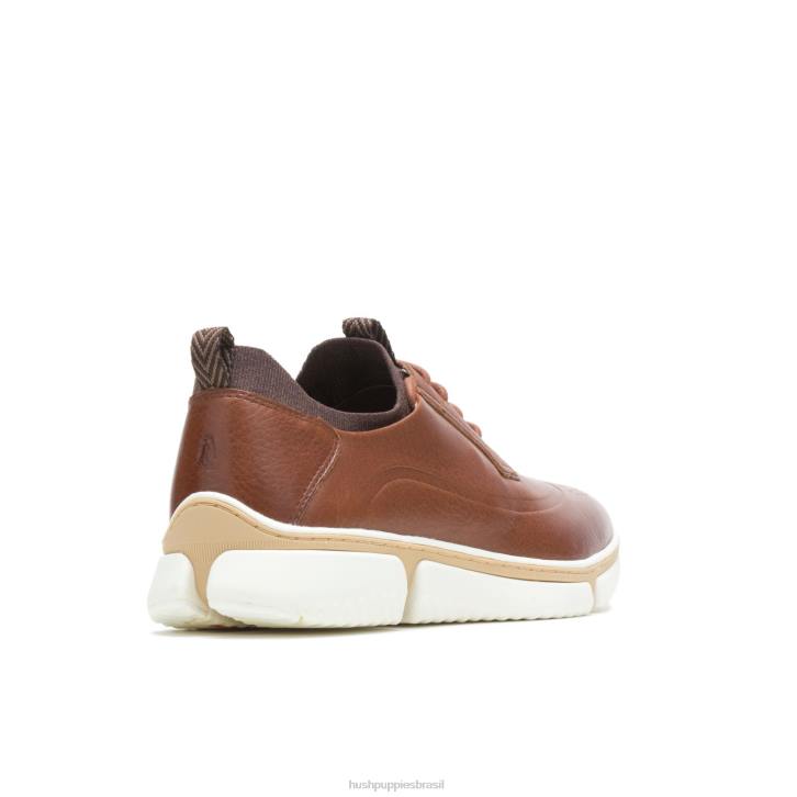 couro conhaque Bennet ponta de asa oxford homens Hush Puppies Oxford ZZ6R282