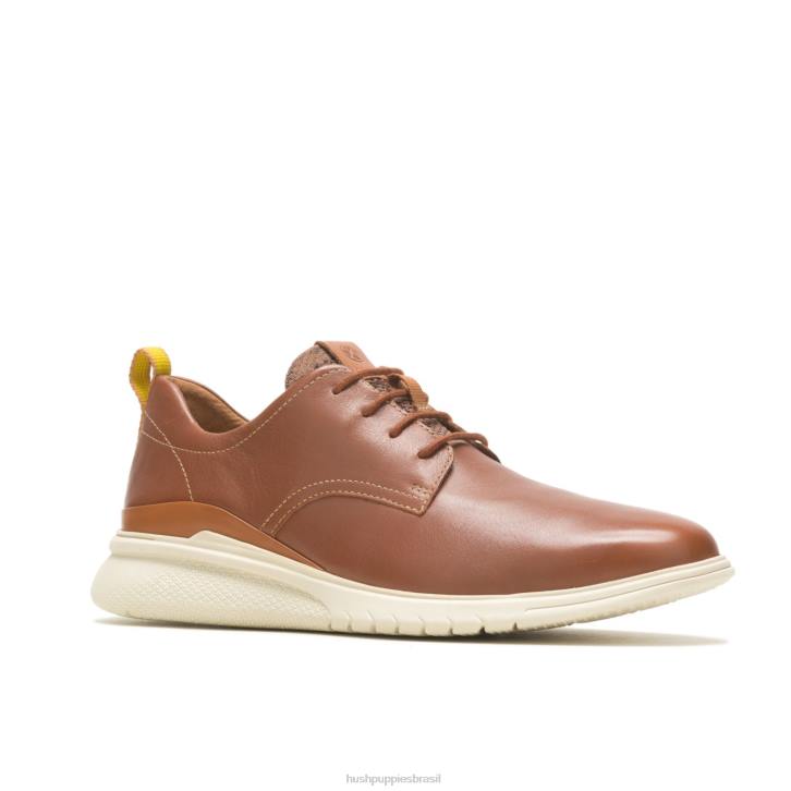 couro conhaque avanço com cordões oxford homens Hush Puppies Oxford ZZ6R288