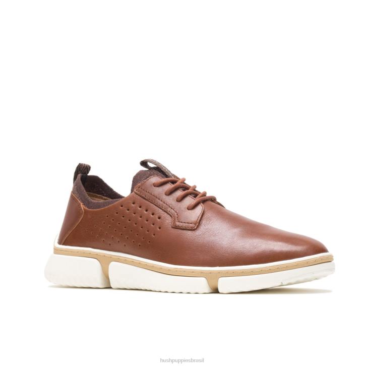 couro conhaque bennet bico liso oxford homens Hush Puppies Oxford ZZ6R283