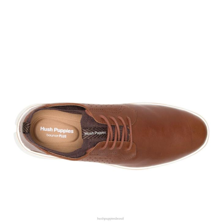 couro conhaque bennet bico liso oxford homens Hush Puppies Oxford ZZ6R283