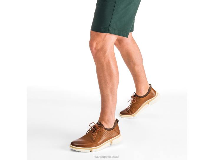 couro conhaque bennet bico liso oxford homens Hush Puppies Oxford ZZ6R283