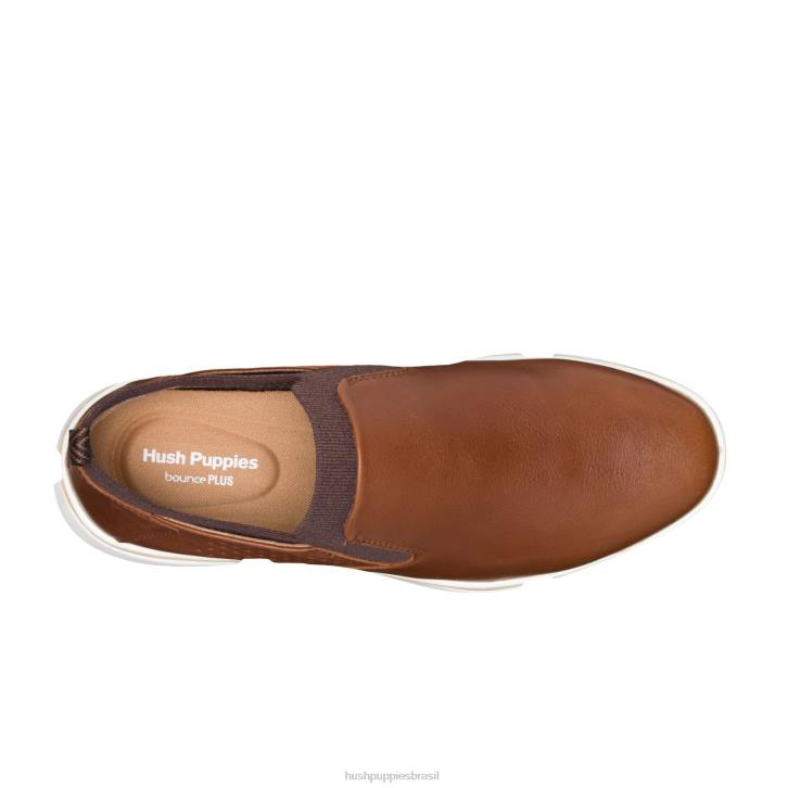 couro conhaque bennet sapatilha sem salto homens Hush Puppies Oxford ZZ6R300