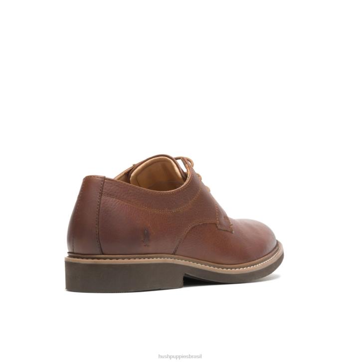 couro conhaque dedo do pé liso detroit oxford homens Hush Puppies Oxford ZZ6R295