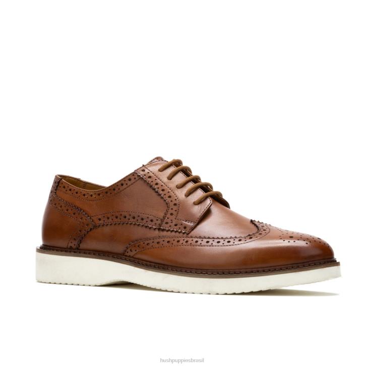 couro conhaque everett ponta de asa oxford homens Hush Puppies Oxford ZZ6R287