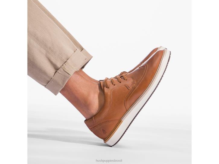 couro preto Heath Wing Tip Oxford homens Hush Puppies Oxford ZZ6R303