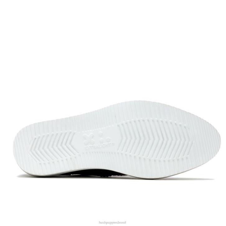 couro preto ousado everett ponta de asa oxford homens Hush Puppies Oxford ZZ6R286