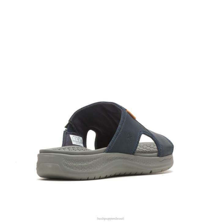 couro azul marinho ativar sandália deslizante homens Hush Puppies sandália ZZ6R318