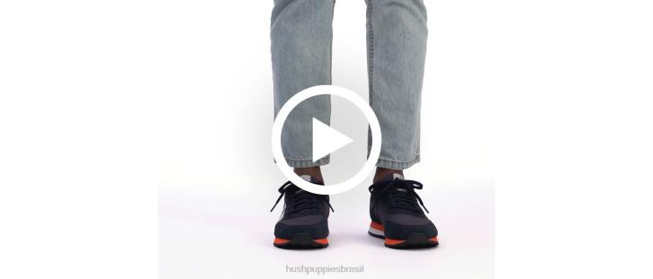 camurça azul marinho/branco tênis seventy8 homens Hush Puppies tênis ZZ6R330