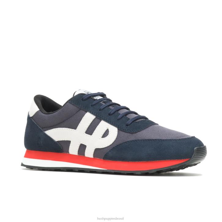 camurça azul marinho/branco tênis seventy8 homens Hush Puppies tênis ZZ6R330