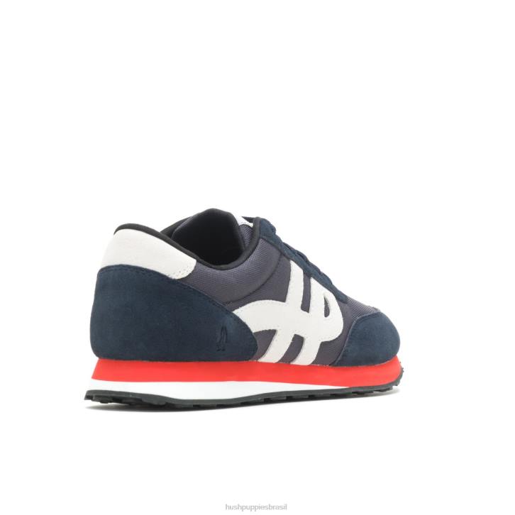 camurça azul marinho/branco tênis seventy8 homens Hush Puppies tênis ZZ6R330