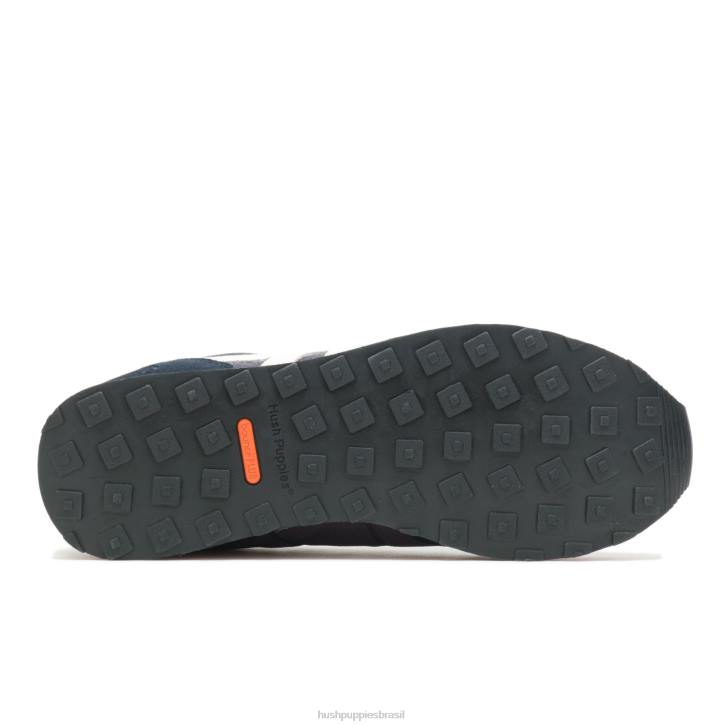 camurça azul marinho/branco tênis seventy8 homens Hush Puppies tênis ZZ6R330