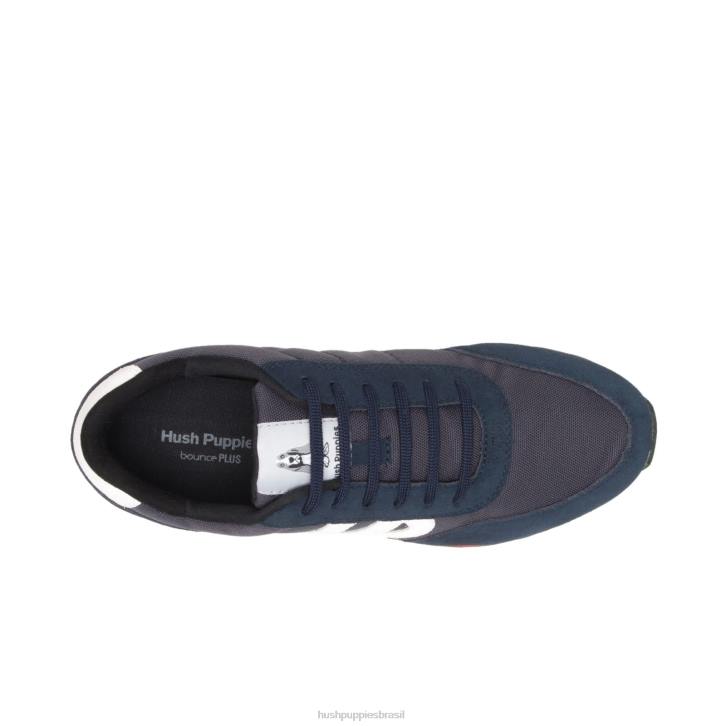 camurça azul marinho/branco tênis seventy8 homens Hush Puppies tênis ZZ6R330