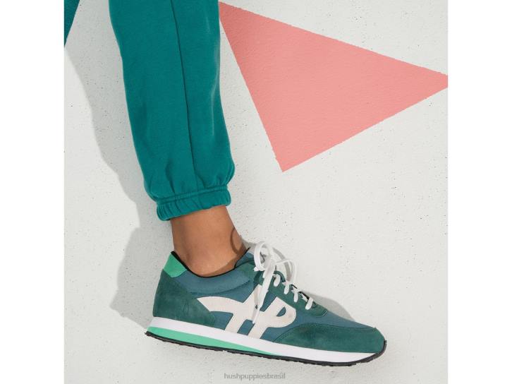 camurça azul marinho/branco tênis seventy8 homens Hush Puppies tênis ZZ6R330