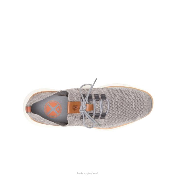 malha cinza escuro avanço de malha com cadarço homens Hush Puppies tênis ZZ6R290