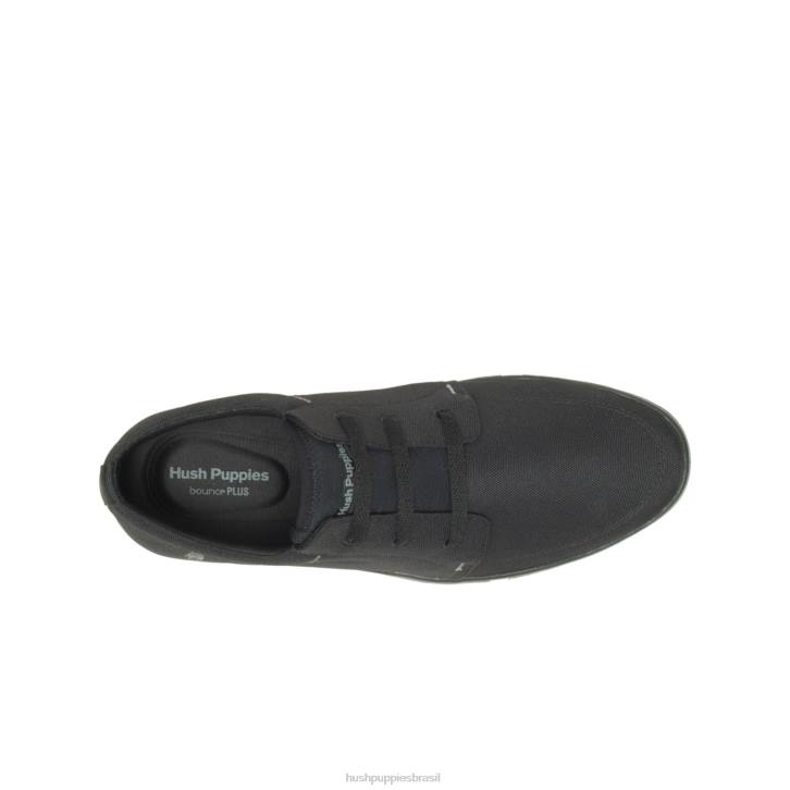 negrito tecido preto briggs tênis bico fino homens Hush Puppies tênis ZZ6R292