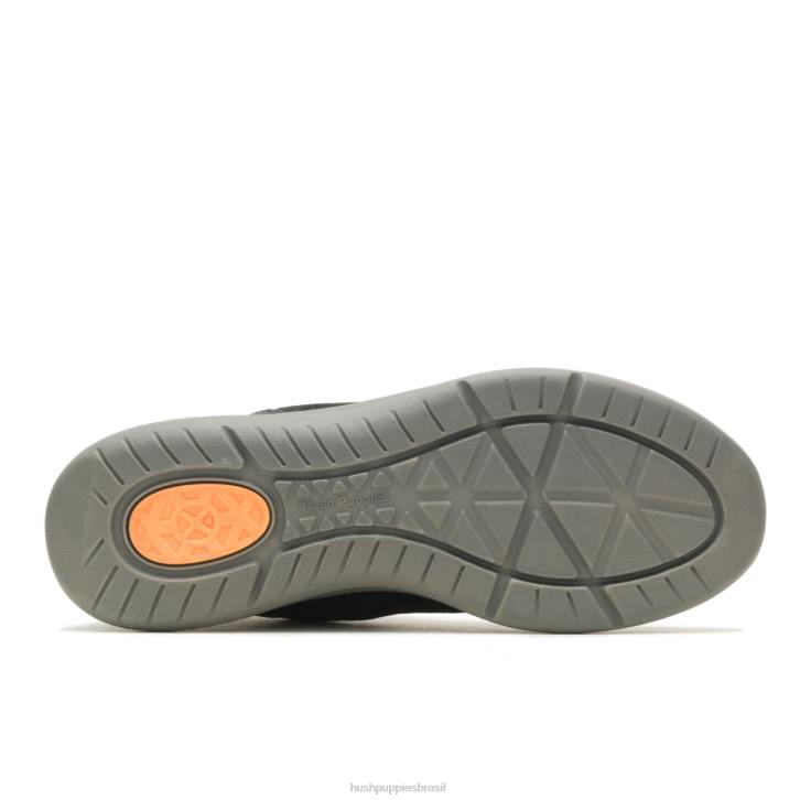 nubuck preto ousado elevar chukka homens Hush Puppies tênis ZZ6R341