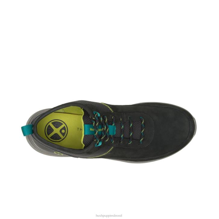 nubuck preto ousado elevar chukka homens Hush Puppies tênis ZZ6R341