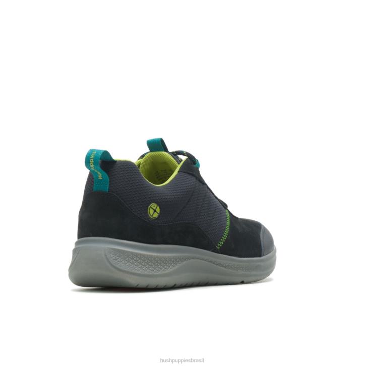 nubuck preto ousado elevar tênis de caminhada homens Hush Puppies tênis ZZ6R323