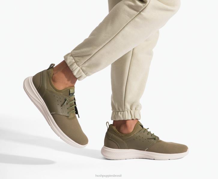 verde oliva elevar tênis bungee homens Hush Puppies tênis ZZ6R336