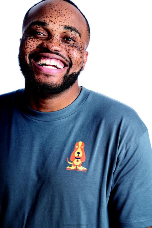 azul-marinho camiseta estampada basset hound moderna homens Hush Puppies Camisetas ZZ6R365