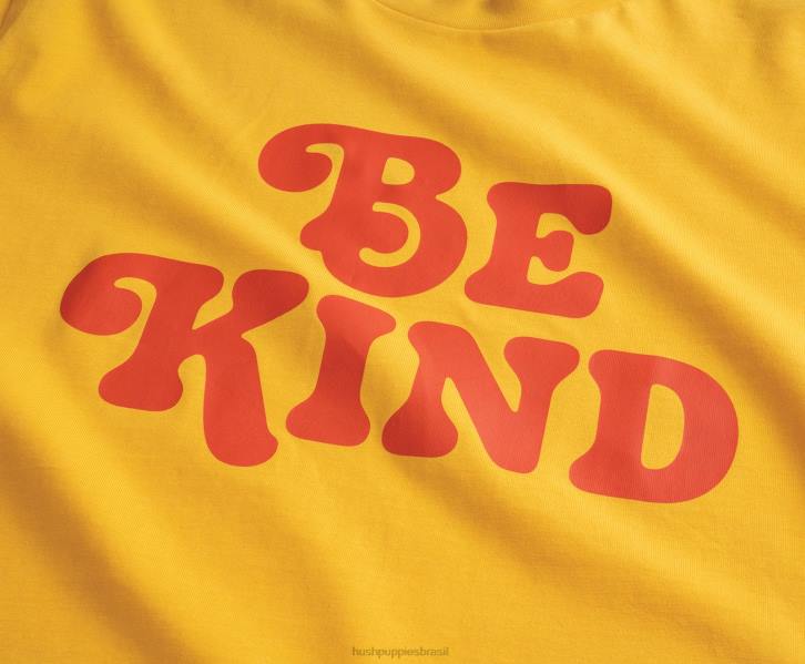 verão amarelo seja gentil camiseta gráfica homens Hush Puppies Camisetas ZZ6R236