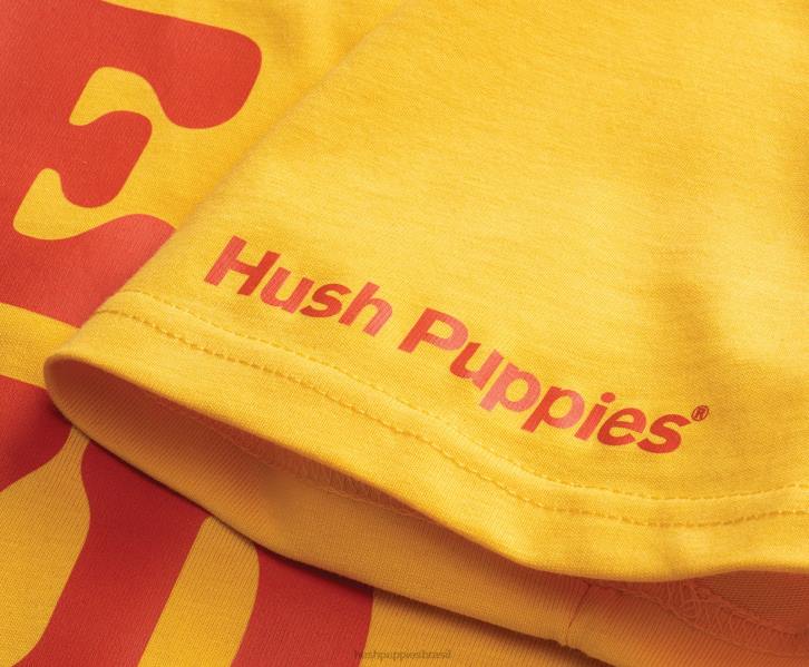 verão amarelo seja gentil camiseta gráfica homens Hush Puppies Camisetas ZZ6R363