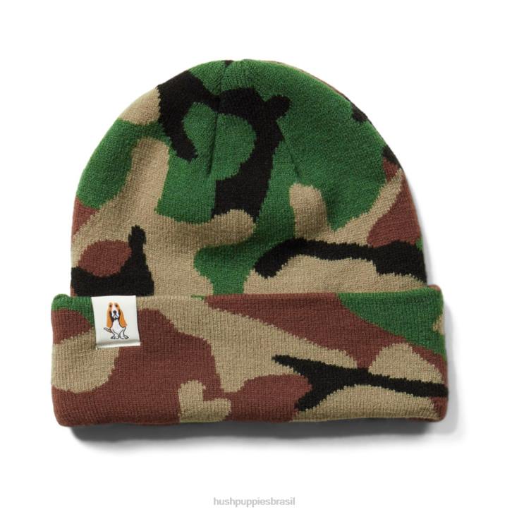 impressão de camuflagem gorro de malha mulheres Hush Puppies gorro ZZ6R254