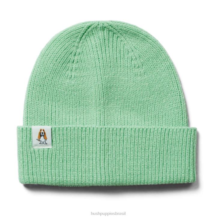 verde sábio claro gorro de malha mulheres Hush Puppies gorro ZZ6R258
