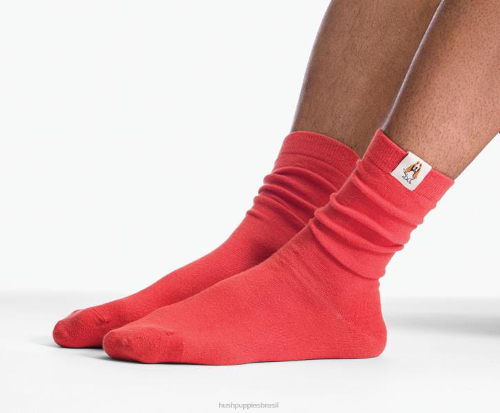 laranja tijolo meia core unissex mulheres Hush Puppies meias ZZ6R263