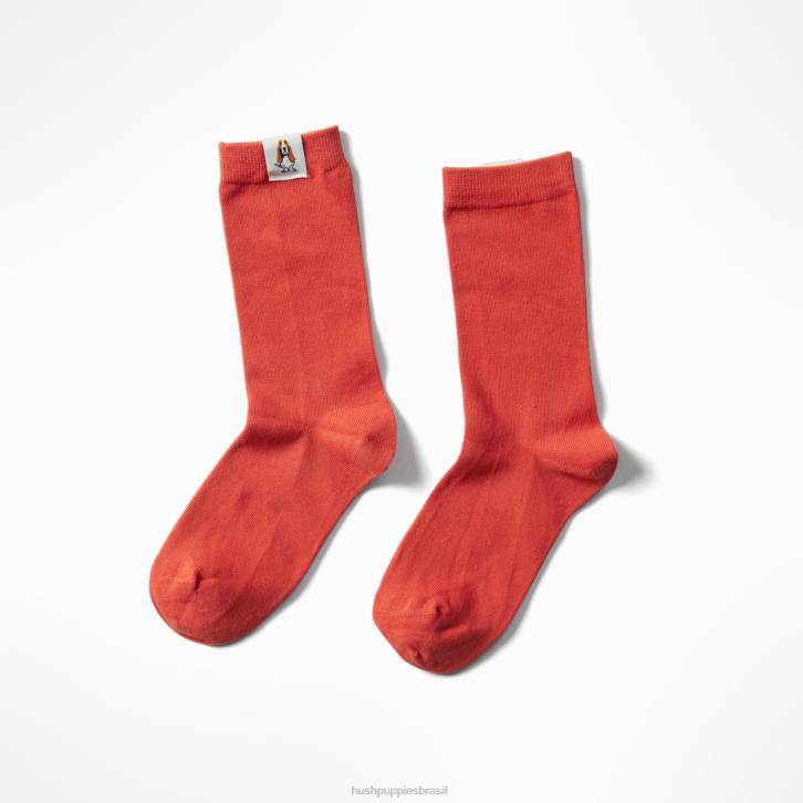 laranja tijolo meia core unissex mulheres Hush Puppies meias ZZ6R263