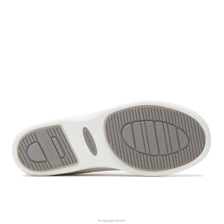couro branco power walker mulheres Hush Puppies sapatos de caminhada ZZ6R231