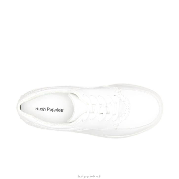 couro branco power walker mulheres Hush Puppies sapatos de caminhada ZZ6R231