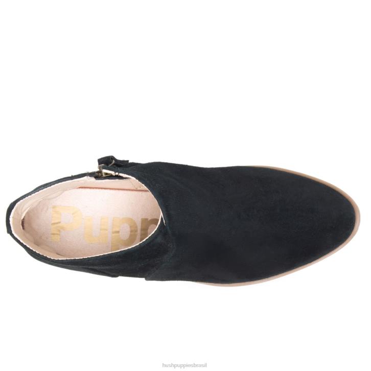 Camurça preta bota siena mulheres Hush Puppies bota ZZ6R192