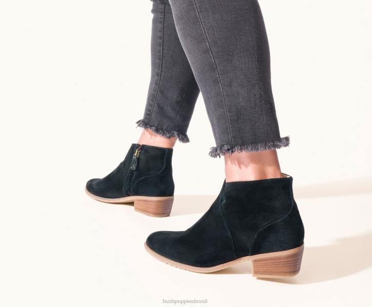 Camurça preta bota siena mulheres Hush Puppies bota ZZ6R192