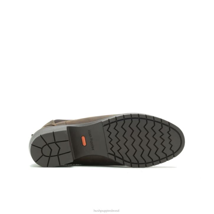 Couro Marrom bota chelsea hadley mulheres Hush Puppies bota ZZ6R152