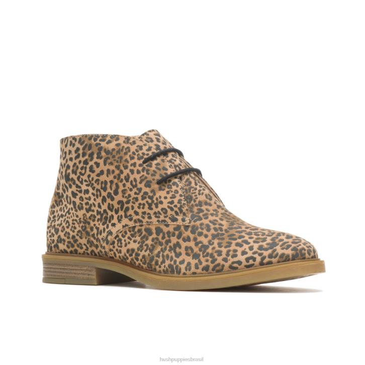 camurça com estampa de leopardo bailey chukka 2 mulheres Hush Puppies bota ZZ6R197