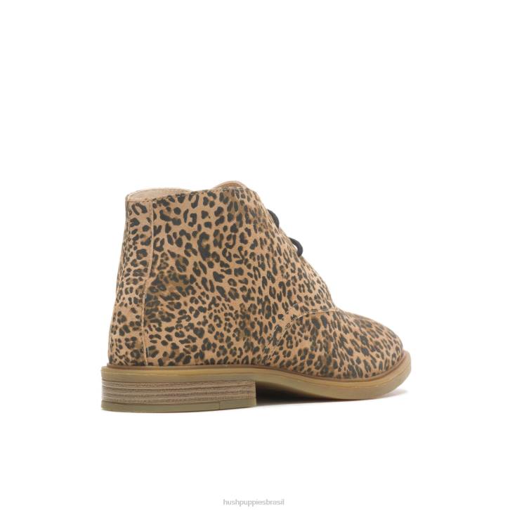 camurça com estampa de leopardo bailey chukka 2 mulheres Hush Puppies bota ZZ6R197