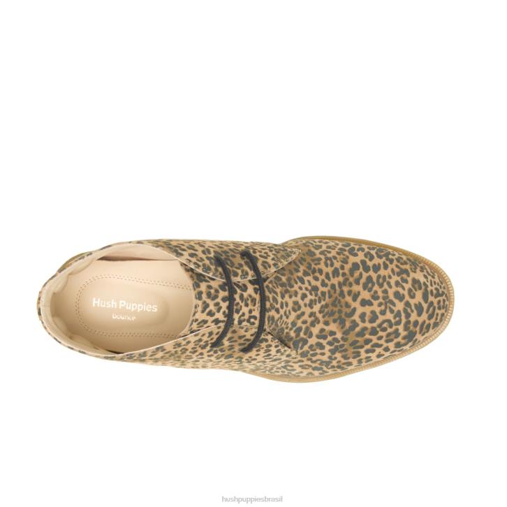 camurça com estampa de leopardo bailey chukka 2 mulheres Hush Puppies bota ZZ6R197