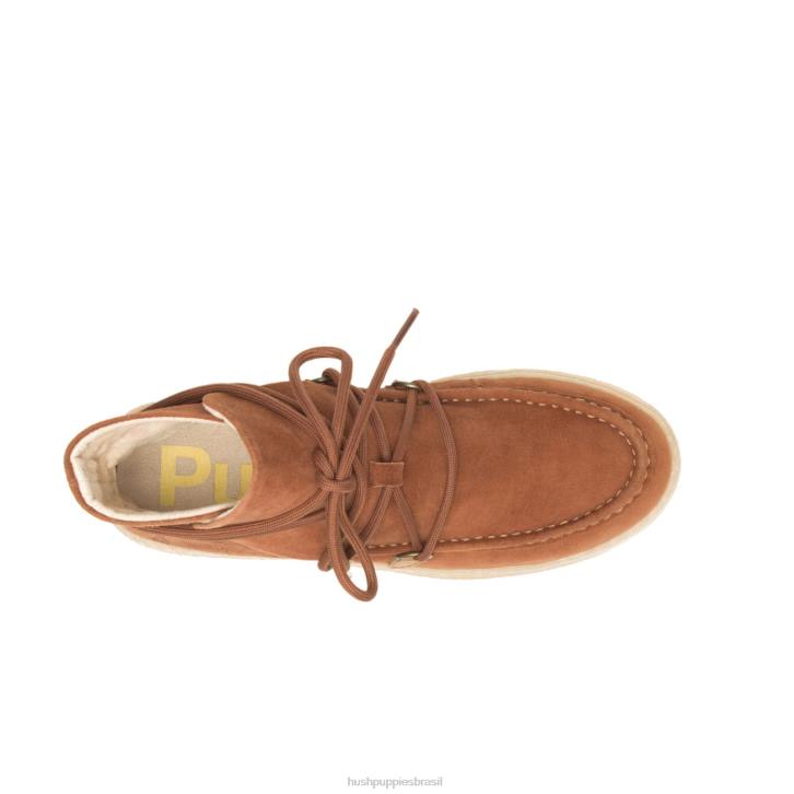 camurça conhaque bota de renda chukka bridget mulheres Hush Puppies bota ZZ6R176