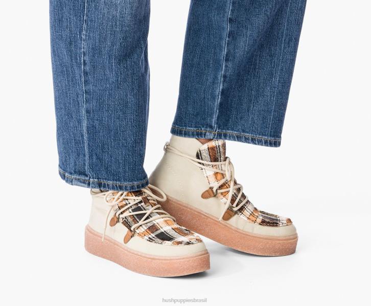 camurça creme de baunilha bota de renda chukka bridget mulheres Hush Puppies bota ZZ6R180