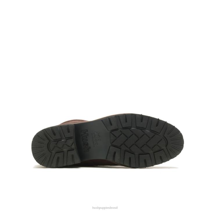 camurça marrom escuro bota de renda amelia mulheres Hush Puppies bota ZZ6R174
