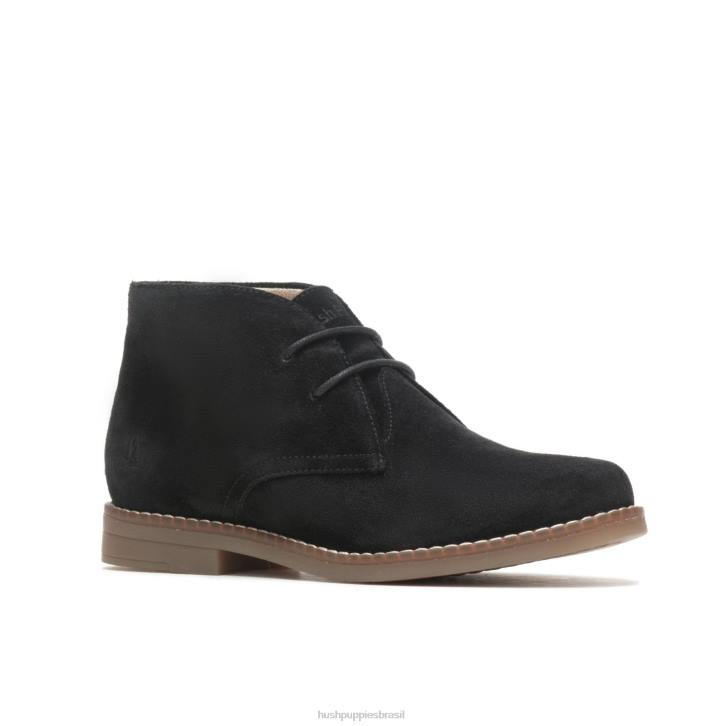 camurça preta ousada Mazin Cayto Chukka mulheres Hush Puppies bota ZZ6R151
