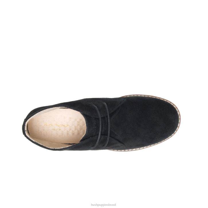 camurça preta ousada Mazin Cayto Chukka mulheres Hush Puppies bota ZZ6R151